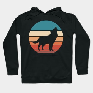 Wolf Retro Sunset Hoodie